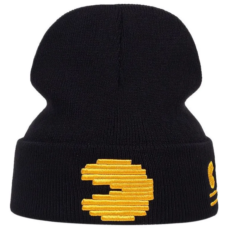 Retro Pac-Man Beanie – Offizielle Namco Bandai Schwarze Mütze